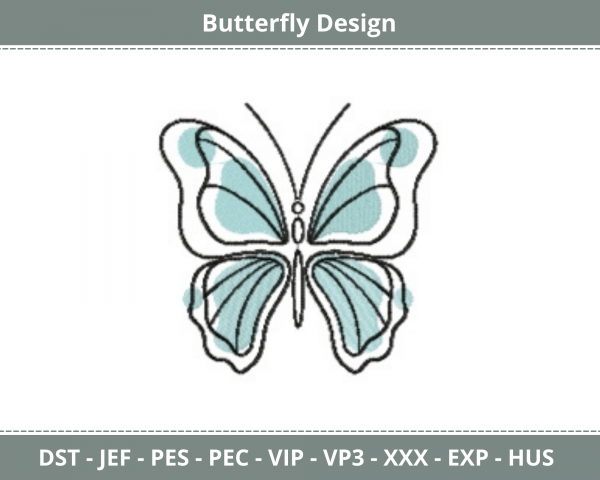 Butterfly Machine Embroidery Design	