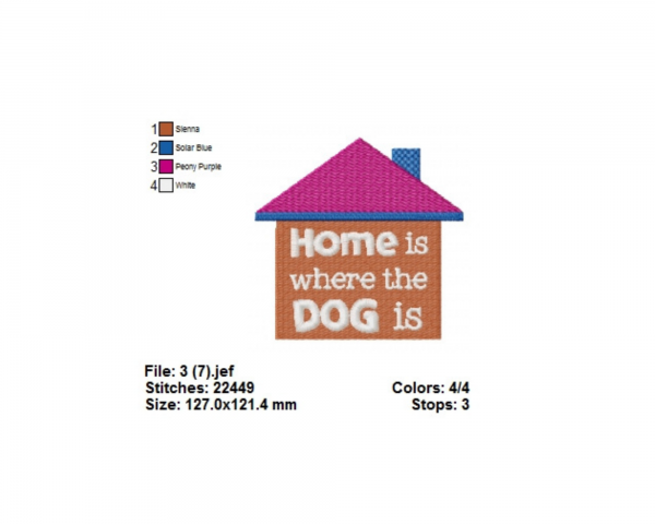 Home is where The Dog is Quotes Machine Embroidery Designs-1 Size-instant download