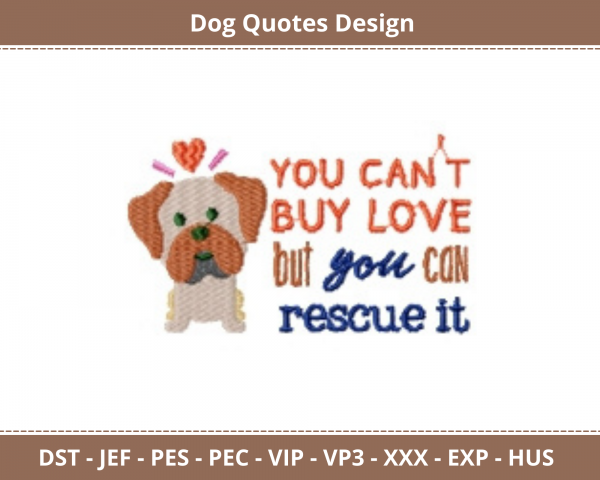 Dog Quotes Machine Embroidery Designs-1 Size-instant download