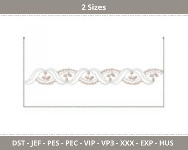 Fantastic Border Machine Embroidery Designs-2 Sizes-instant download