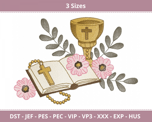 Bible Book Machine Embroidery Designs-3 Sizes-instant download