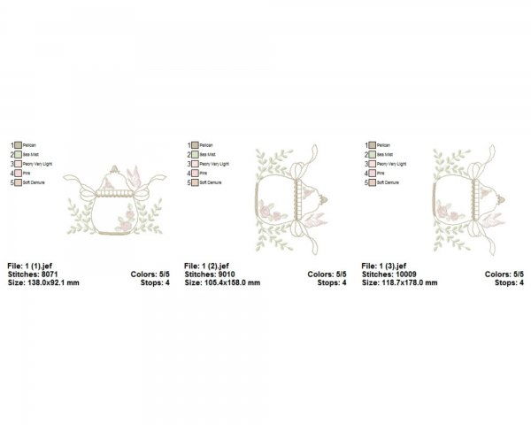 Flower Pot Machine Embroidery Designs-3 Sizes-instant download