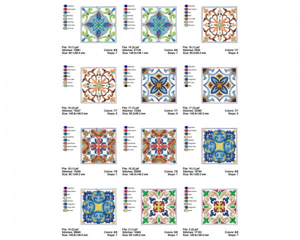 Traditional Quilting Blocks Machine Embroidery Designs-40 Types-2 Sizes-instant download