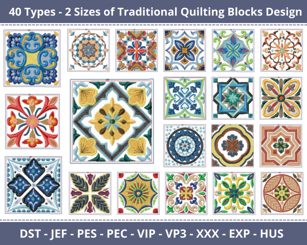Traditional Quilting Blocks Machine Embroidery Designs