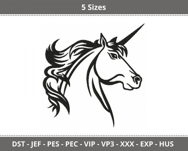 Unicorn Horse Machine Embroidery Designs-5 Sizes-instant download