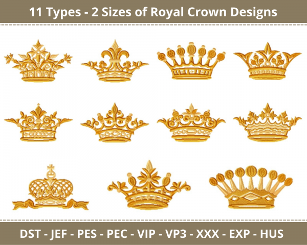 Royal Crown Machine Embroidery Designs