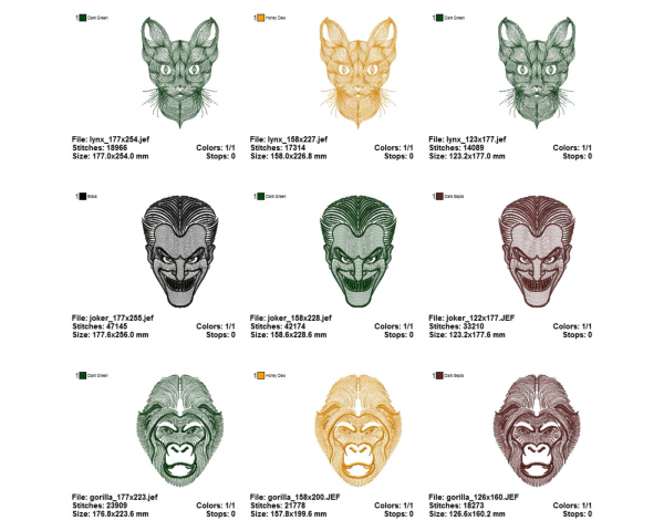 Halloween Machine Embroidery Designs-10 Types-3 Sizes-instant download