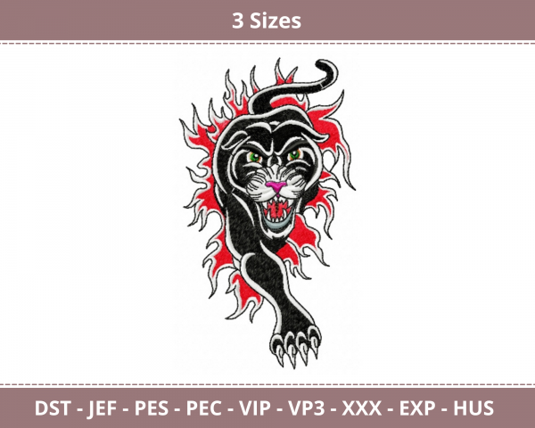 Black Panther Machine Embroidery Designs
