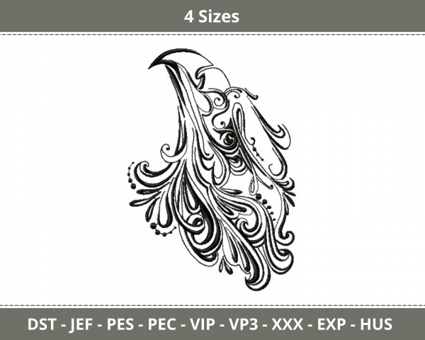 Creative Bird Machine Embroidery Designs-4 Sizes-instant download