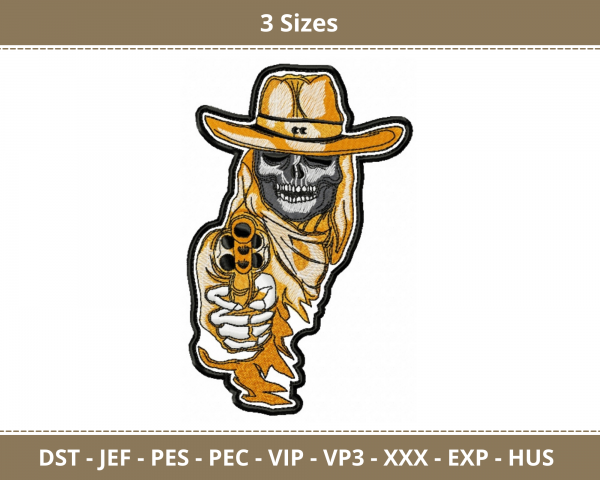 Skull Patch Machine Embroidery Designs