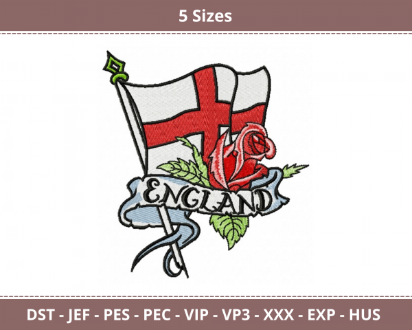 British Flag Machine Embroidery Designs-5 Sizes-instant download