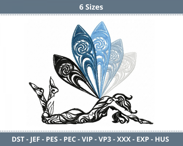 Girl With Wings Machine Embroidery Designs-6 Sizes-instant download