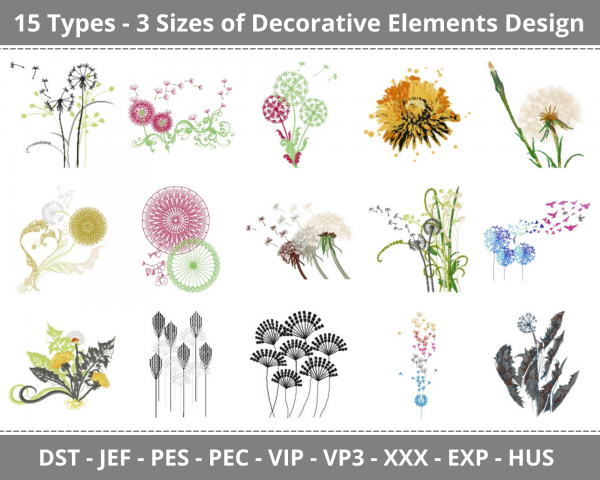 Decorative Elements Machine Embroidery Designs