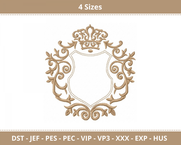 Crown Frames Machine Embroidery Designs