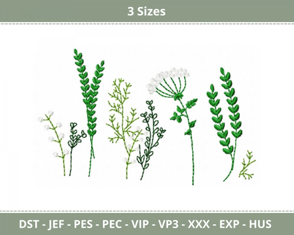 Creative Plants Machine Embroidery Designs-3 Sizes-instant download