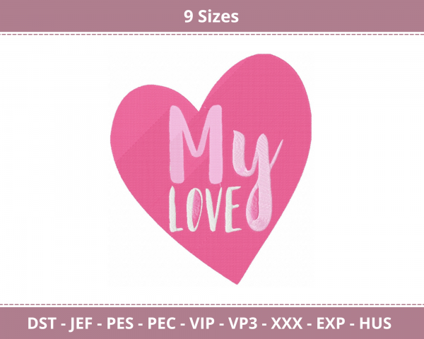 My Love Quotes Machine Embroidery Designs