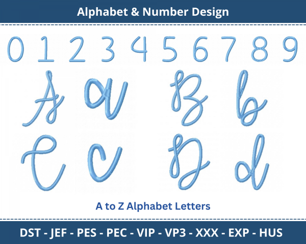 Autumn Moon Alphabet & Number Machine Embroidery Designs