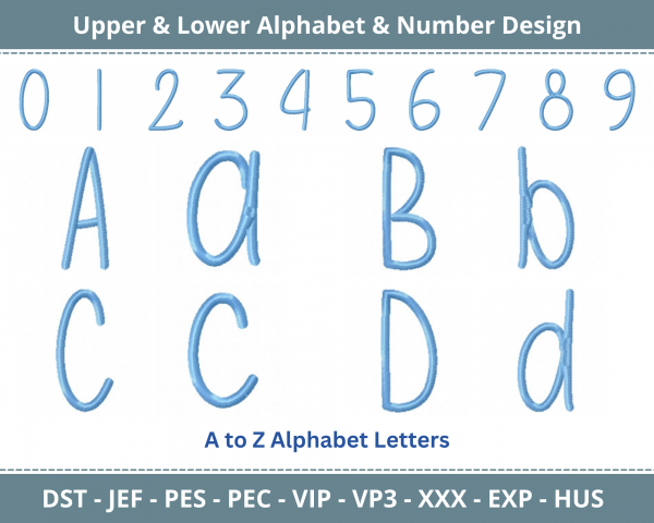 If Only Alphabet & Number Machine Embroidery Designs