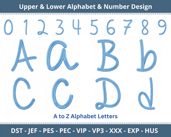 Love and Trust Alphabet & Number Machine Embroidery Designs