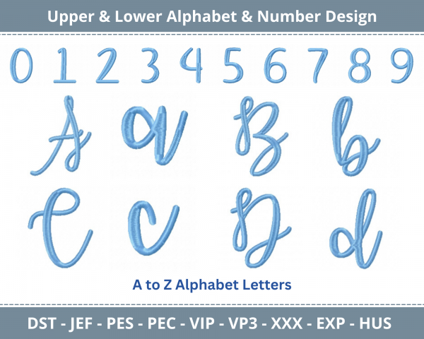 October Moon Alphabet & Number Machine Embroidery Designs