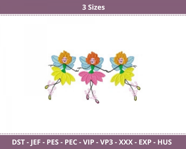 Dancing Girl Machine Embroidery Designs-3 Sizes-instant download