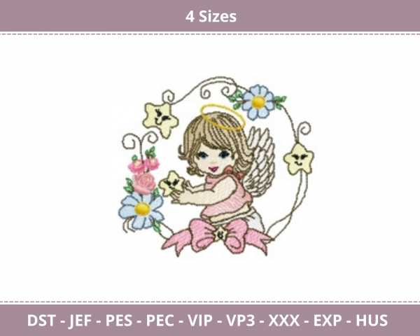Baby Girl Machine Embroidery Designs-4 Sizes-instant download