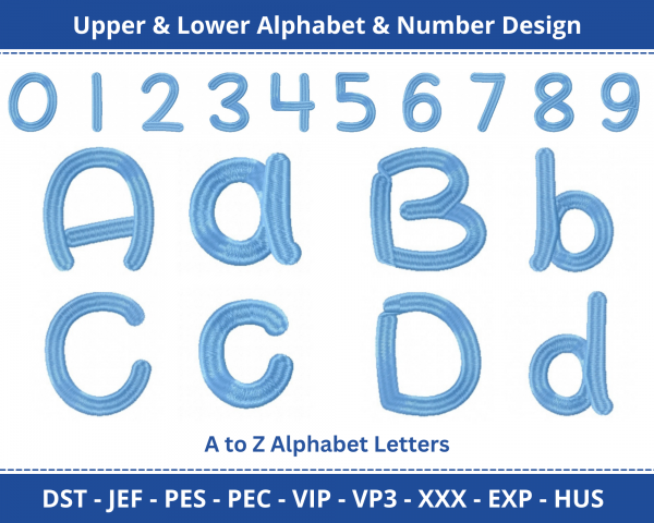 Oh Whale Alphabet & Number Machine Embroidery Designs