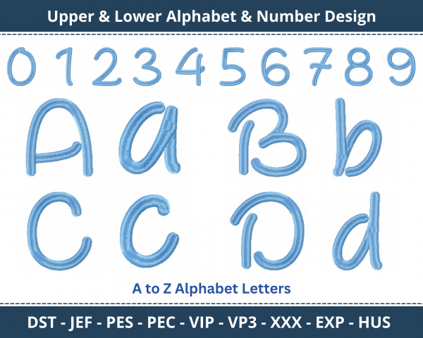Otterly Adorable Alphabet & Number Machine Embroidery Designs