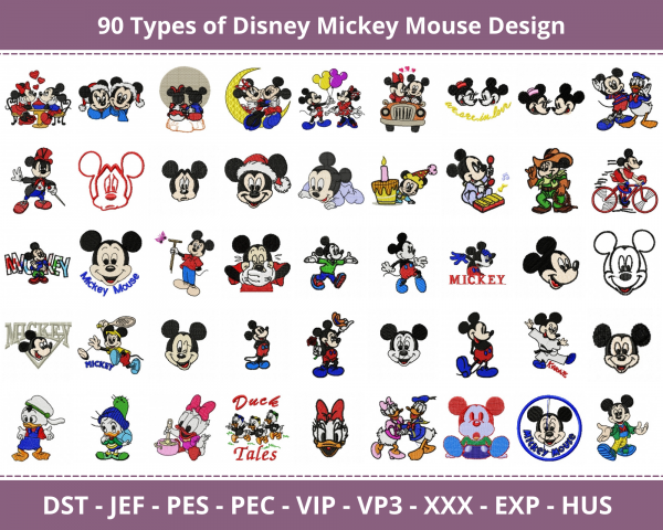 Disney Mickey Mouse Machine Embroidery Design