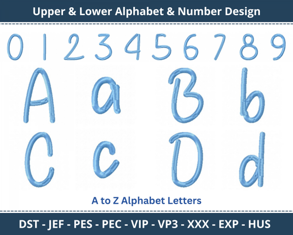 Summer in December Alphabet & Number Machine Embroidery Designs