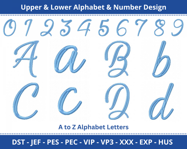 Youth and Beauty Alphabet & Number Machine Embroidery Designs