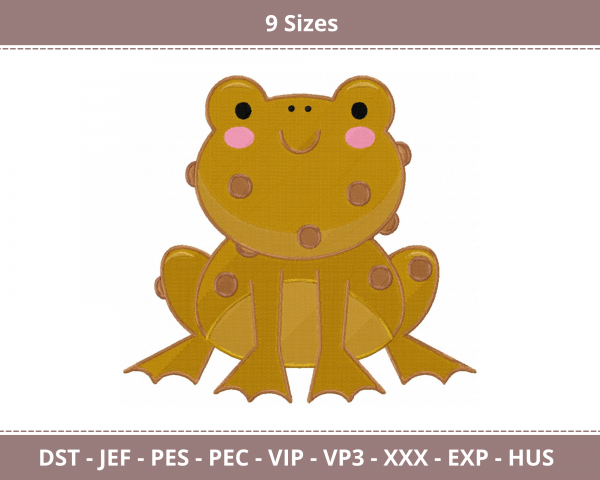 Toad Machine Embroidery Designs-9 Sizes-instant download