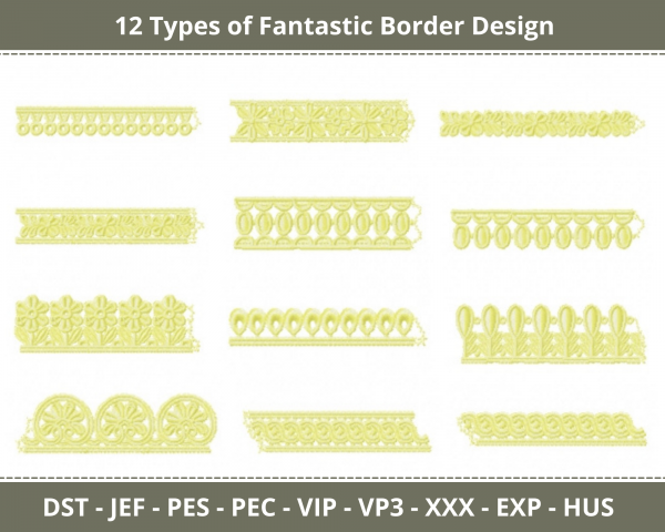Fantastic Border Machine Embroidery Design