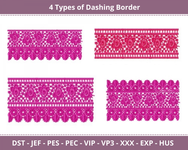 Dashing Border Machine Embroidery Design