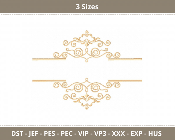 Royal Frame Machine Embroidery Designs-3 Sizes-instant download