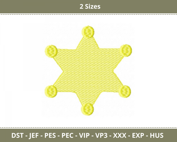 Star Machine Embroidery Designs-2 Sizes-instant download