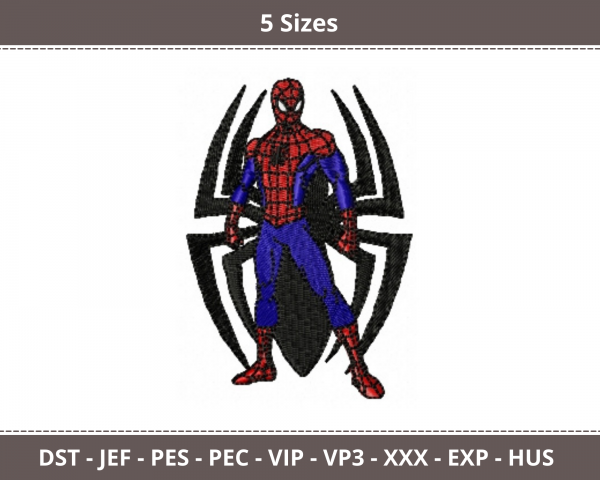 Spider-Man Machine Embroidery Design