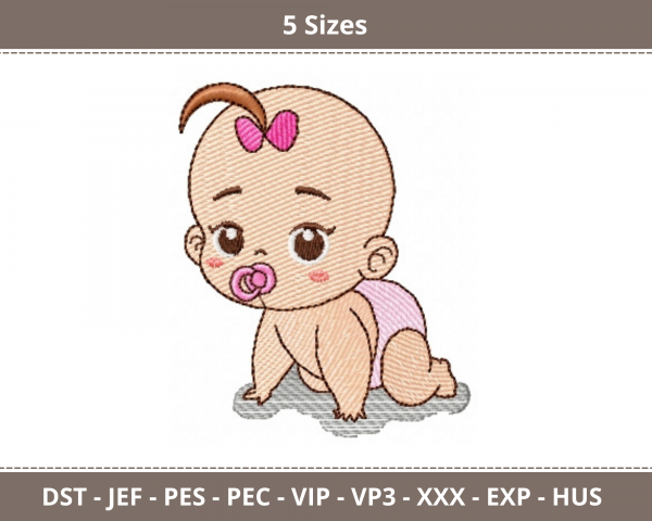 Baby Machine Embroidery Designs-5 Sizes-instant download
