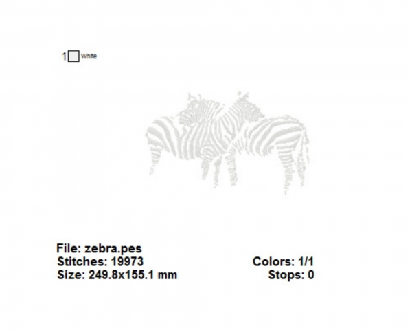 Zebra Machine Embroidery Designs-1 Size-instant download