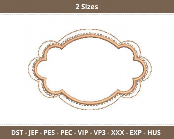 Frame Machine Embroidery Designs-2 Sizes-instant download