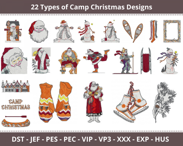 Christmas Gnomes Machine Embroidery Design