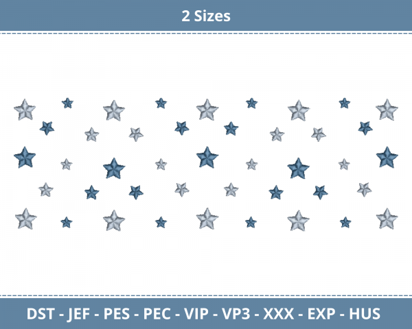 Star Border Machine Embroidery Designs-2 Sizes-instant download