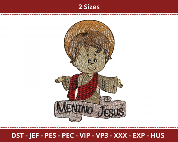 Menino Jesus Machine Embroidery Designs-2 Sizes-instant download