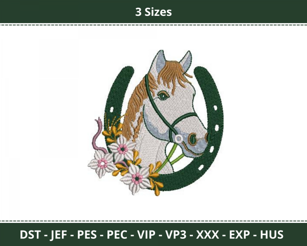 Horses Animals Machine Embroidery Designs-3 Sizes-instant download