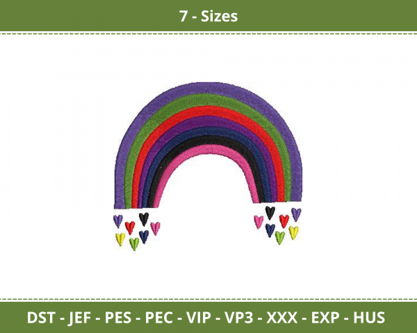 Rainbow Machine Embroidery Design 5787