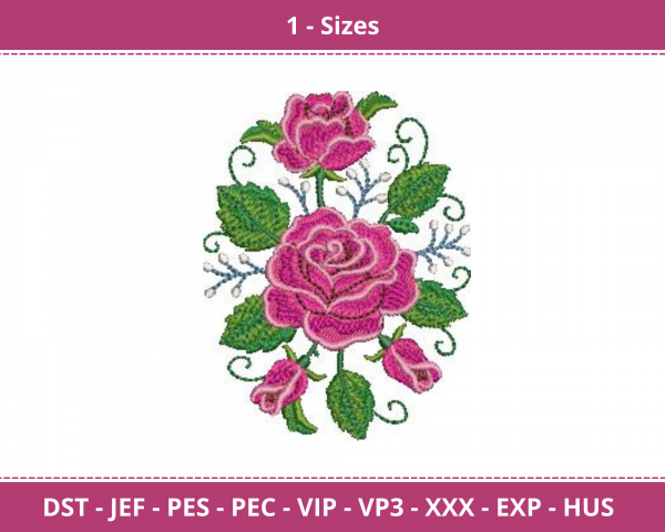 Creative Flower Machine Embroidery Design