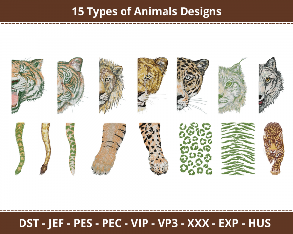 Animals  Machine Embroidery Designs-1 Size-instant download