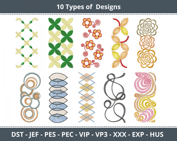 Awesome Border  Machine Embroidery Designs-1 Size-instant download
