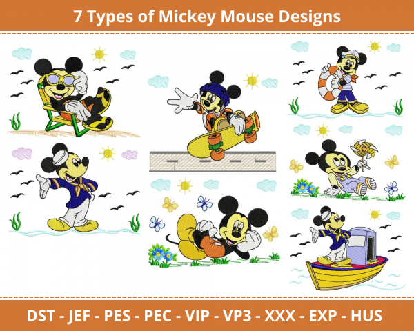 Mickey Mouse Machine Embroidery Designs-1 Size-instant download