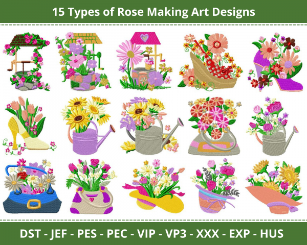 Rose Making Art Machine Embroidery Designs-1 Size-instant download